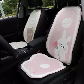 Чехол на сиденье автомобиля с рисунком медведя, кролика, тюльпана, защитная накладка на сиденье, аксессуары для интерьера на лето