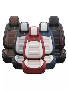 Чехол на сиденье автомобиля универсальный чехол из искусственной кожи на переднее сиденье, чехол на заднюю скамейку, подушка, защитное покрытие для автомобильного сиденья, простая установка