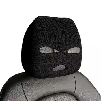 Чехол на сиденье автомобиля в маске для Хэллоуина, чехол на подголовник автомобиля, украшение, защитный чехол для подголовника переднего сиденья автомобиля для внутренних сидений автомобиля белый