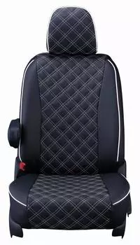 Чехол на сиденье Clazzio для всех сидений, комплект Wagon R Smile MX91S, стеганое черное с белой строчкой R3(2021)/9~R6(2024)/11 ES-6046 [15ESA6046K]