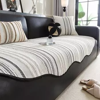 Чехол на сиденье дивана EIFLOY из нерегулярной шенилловой ткани класса люкс, на 3, 4 места, чехол для дивана, нескользящая подушка для дивана, защитный чехол для мебели 90x90