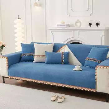Чехол на сиденье дивана, современный простой, нескользящий, водостойкий диван, подушка из синели, подушка для дивана, универсальная подушка на четыре сезона 70*70cm