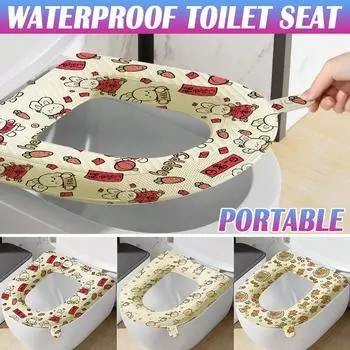 Чехол на сиденье для унитаза из пены ЭВА с принтом, моющийся, утолщенный, водонепроницаемый, универсальный коврик, чехол, чехол для сиденья, чехол для унитаза, ванная комната A