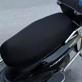 Чехол на сиденье мотоцикла, теплоизоляционный чехол, защитный чехол, накладка на электромобиль, тепло- и водонепроницаемый сетчатый чехол чёрный