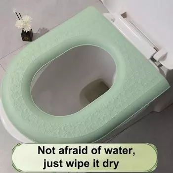 Чехол на сиденье унитаза мягкий водонепроницаемый EVA наклейка на подушку для унитаза зимняя теплая ванная комната защитный чехол для табурета аксессуары для ванной комнаты синий