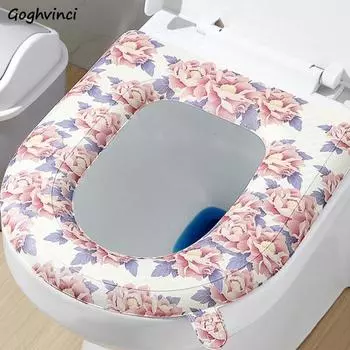 Чехол на сиденье унитаза Силикагель Водонепроницаемый Универсальные аксессуары для ванной комнаты Мультяшный табурет для унитаза Моющийся Удобная Подушка Многоразового Использования зелёный