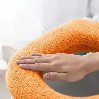 Чехол на сиденье унитаза, теплый, мягкий, акриловый, моющийся коврик, домашний декор, коврик для унитаза, чехол для сиденья, чехол для крышки унитаза, аксессуары для ванной и дома A7