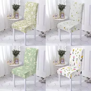 Чехол на стул, эластичные моющиеся, большие эластичные чехлы на сиденья для кухни, чехлы на стулья для столовой, украшение дома 1PCS