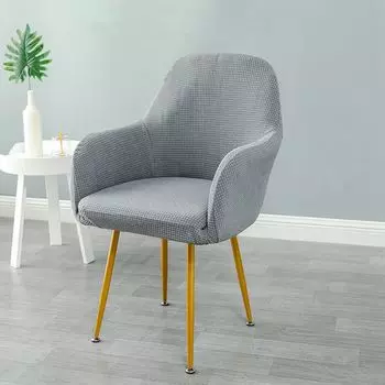 Чехол на стул для домашнего стула, чехол на подушку для фабрики, чехол для обеденного стула, чехол на высокий подлокотник, эластичный чехол для офисного стула, однотонный цвет 48cm