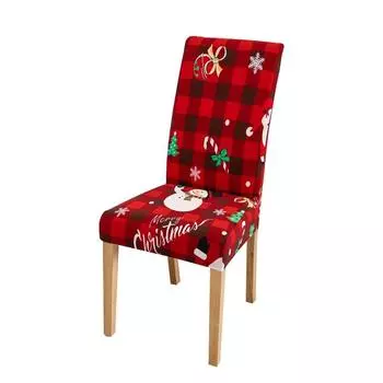 Чехол на стул для столовой, эластичный чехол для офисного стула из спандекса, европейский узор с принтом, свадебная подушка для отеля, Рождественский декор 1pcs