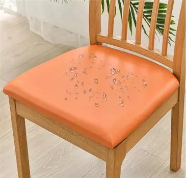 Чехол на стул из искусственной кожи, водонепроницаемый, маслянистый, с защитой от царапин, чехол на подушку для стула, чехол на табурет 39*39CM темный кофе