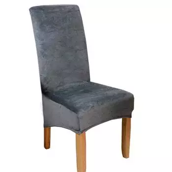 Чехол на стул из натуральной бархатной ткани размера XL, большой размер, длинная спинка, европейский стиль, чехлы на сиденья для стульев для ресторана и отеля