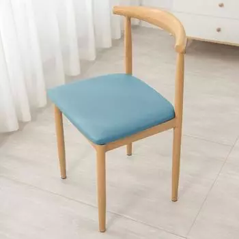 Чехол на стул из водонепроницаемой высокоэластичной искусственной кожи, противоскользящий, легко устанавливаемый, защищает сиденье от царапин и пятен, маслостойкий обеденный стул жёлтый