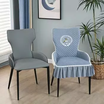 Чехол на стул Маленькая Леди Чехол на стул Quan Бытовой Изогнутый Легкий Роскошный Чехол на стул Универсальный для четырех сезонов Чехол на обеденный стул Чехол на стол и стул Little lady chair cover [need a few shots]