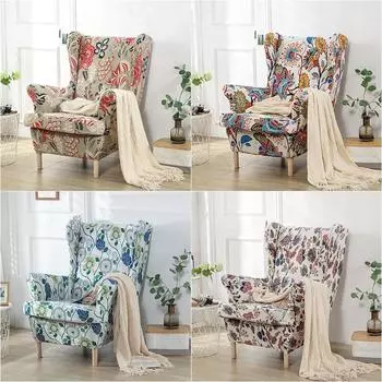 Чехол на стул в богемном стиле, эластичный чехол для кресла из спандекса, съемные чехлы для дивана с чехлом для подушки сиденья, защита для мебели