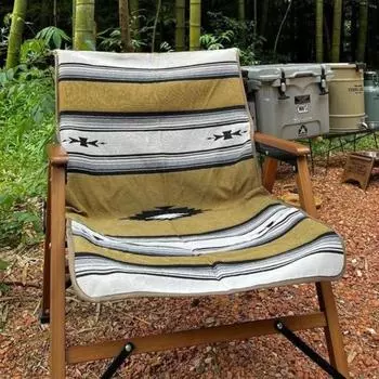 Чехол на стул в стиле ретро с геометрическим узором, складной чехол на спинку стула в стиле бохо, чехол для сиденья для кемпинга, декор для пикника 50x90cm