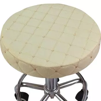 Чехол на табурет Chami, круглый чехол на стул, чехол на стул, подушка на стул, накладка на стул, вентиляция, набор из 2 шт. (Бежевый 35см) бежевый