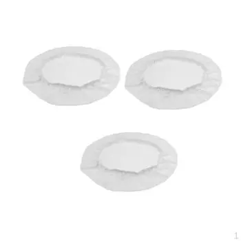 Чехол на табурет из 3 частей, полиэстер, спандекс - белый