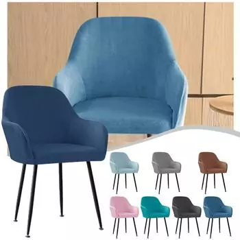 Чехол на высокое кресло из бархатной ткани Silver Fox для домашнего, гостиничного обеденного стула светло-синий