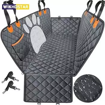 Чехол на заднее сиденье автомобиля для собак, 100% водонепроницаемый гамак для собак с сетчатым окошком и боковой молнией, защита сиденья и двери автомобиля