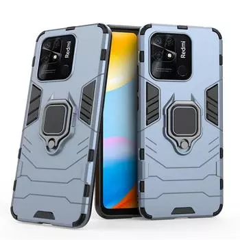 Чехол-накладка для Redmi 10C Чехол для Redmi 10C Capas Противоударная Задняя Жесткая Подставка Магнитный Броня Кольцо Держатель Чехол для Xiaomi Redmi 10C Fundas For Redmi 10C