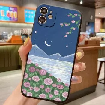 Чехол-накладка для Samsung Galaxy A52 A42 A32 A22 A72 A12 A02 A02S A52S A22S 5G Flower Мягкий силиконовый противоударный чехол-накладка For Samsung A02