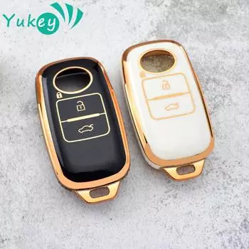 Чехол-накладка на брелок с 3 кнопками из ТПУ для Toyota Yaris Ativ Raize Veloz Avanza Rush Perodua Daihatsu Shell Holder Protector чёрный