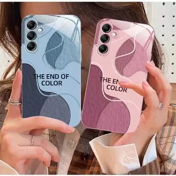 Чехол-накладка с цветными блоками и масляной живописью для Samsung A21S. Чехол-накладка с геометрией A23 для A31, A70, A72, A52S — универсальный, простой дизайн. Samsung A52 5G