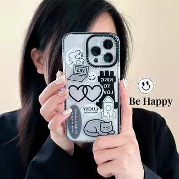 Чехол-наклейка Zhitai Cartoon Black Circle для моделей iPhone iPhone 16 Pro Max