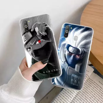 Чехол Naruto Kakashi TPU для iPhone XR 7 8 14 15 11 12 13 X XS Pro Max Xiaomi Redmi 13C Note 9 Samsung A22 S23 S24 Ultra Plus VIVO Samsung S9 аэро
