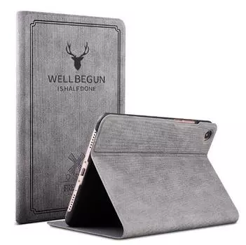 Чехол-настольник для Xiaomi Mi Pad 5 Pro Slim Retro Folding Stand PU Leather Smart Cover Funda Coque Mi pad 5/5 Pro синий