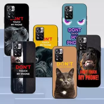 Чехол «Не трогай мой телефон» для Xiaomi Redmi Note 9S 9 8 10 11 Pro 9C 9A 7 8T 7A 8A 6A 6 10S, черный мягкий силиконовый чехол Redmi Note 11