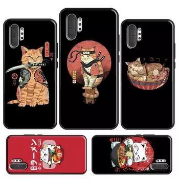 Чехол Neko Ramen Japan Cat Anime для Samsung Galaxy S10 Plus S8 S9 Note 10 Note 20 S22 S21 Ultra S20 FE, чехол для телефона Galaxy S8