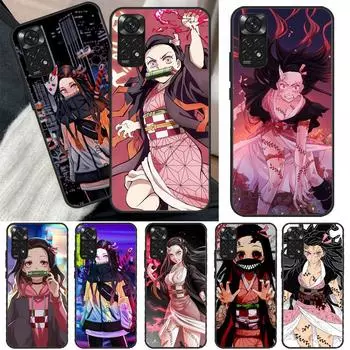 Чехол Nezuko Kamado Demon Slayer для Xiaomi Redmi Note 11 Pro 8 9 11S 10S 9S Note 10 Pro, чехол для Redmi 10 10C 9A 9C Redmi 10