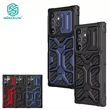 Чехол Nillkin Adventurer для Samsung Galaxy S22 Ultra, чехол для телефона, спорт на открытом воздухе, ТПУ + ПК, тяжелая защитная задняя крышка Samsung S22 Ultra синий