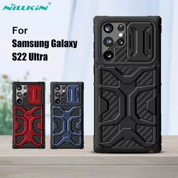 Чехол Nillkin Adventurer Slide Camera Protector для Samsung Galaxy S22 Ultra, задняя крышка для Samsung S22 Ultra, чехол Samsung S22 Ultra красный
