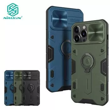 Чехол Nillkin CamShield Armor для iPhone 13 Pro, чехол для телефона, тяжелая защита, противоударная задняя крышка с слайдером для защиты конфиденциальности камеры IPhone 13 Pro синий