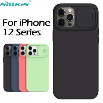 Чехол Nillkin CamShield для Apple iPhone 12 Pro Max, шелковистый магнитный силиконовый защитный чехол для объектива, задняя крышка