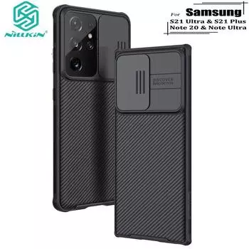Чехол Nillkin CamShield для Samsung Galaxy S20 S21 Ultra Plus Note 20 Ultra S20 FE A32 A42 A51 A52 A71 A72, задняя крышка с защитой конфиденциальности камеры Samsung A51 чёрный