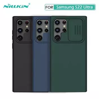 Чехол Nillkin CamShield для Samsung Galaxy S22 Ultra, шелковистая силиконовая защита объектива, задняя крышка для Samsung S22 Ultra, чехол