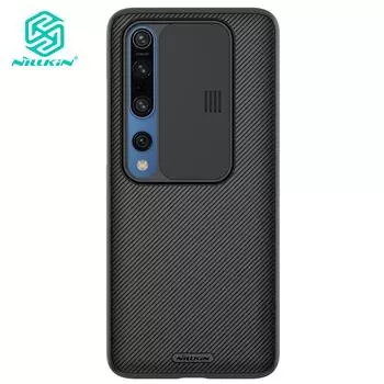 Чехол NILLKIN Camshield для Xiaomi Mi 10 Mi 10 Pro 5G, жесткий корпус со скрабом и черным глянцевым зеркалом