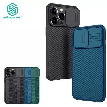 Чехол Nillkin CamShield Pro для iPhone 13 Pro Max, чехол для телефона, противоударная задняя крышка из ТПУ ПК с выдвижной камерой, защита конфиденциальности IPhone 13 Pro Max чёрный