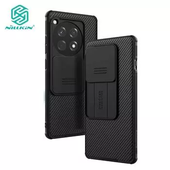 Чехол Nillkin CamShield Pro для OnePlus 12R для OnePlus Ace 3, чехол для телефона, слайдер для камеры, защита TPU + PC, противоударная задняя крышка For OnePlus 12R чёрный