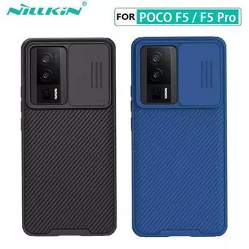 Чехол Nillkin CamShield Pro для POCO F5 Pro, защитный чехол для объектива камеры, чехол для телефона POCO F5, задняя крышка POCO F5 синий