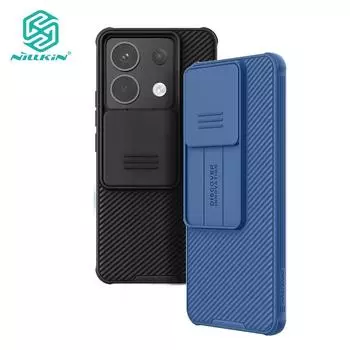 Чехол Nillkin CamShield Pro для Poco X6 5G Redmi Note13 Pro 5G, защитный слайдер для камеры, роскошный противоударный чехол из ТПУ + ПК For Poco X6 чёрный