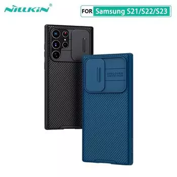 Чехол Nillkin CamShield Pro для Samsung Galaxy S21 S23, выдвижной чехол для камеры Samsung S22 + Plus S21 FE 2021, ультра защитный чехол для камеры Samsung S21 Ultra чёрный