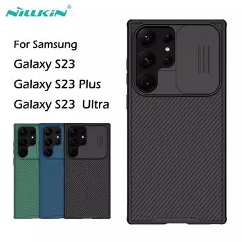 Чехол Nillkin CamShield Pro для Samsung Galaxy S23 Ultra, чехол для камеры Samsung S23 + Plus, защитный чехол для камеры Samsung S23 чёрный