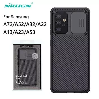 Чехол Nillkin CamShield Pro для Samsung Galaxy A72 A32 A22 5G, защитный чехол для камеры Samsung A13 A23 A33 A53 A73 F52 F62 M62 4G Samsung A52 5G(4G) чёрный