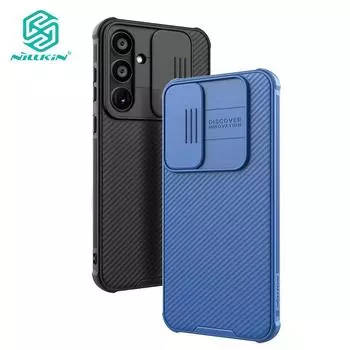 Чехол Nillkin CamShield Pro для Samsung Galaxy A55, чехол для телефона, защита слайдера камеры, роскошный противоударный чехол из ТПУ + ПК For Samsung A55 чёрный