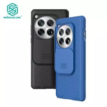 Чехол Nillkin CamShield Pro для телефона OnePlus 12, защитный слайдер для камеры, жесткий противоударный чехол для ПК For OnePlus 12 чёрный